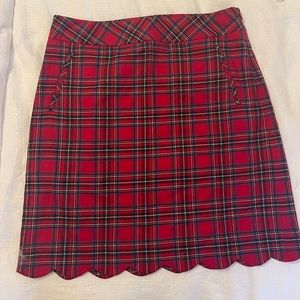 Talbots Red Plaid Skirt